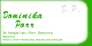 dominika porr business card